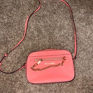 Michael Kors Coral Crossbody Bag with Chain Detail